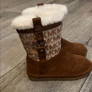 Michael Kors Brown and White Kids Toddler Girl Boots